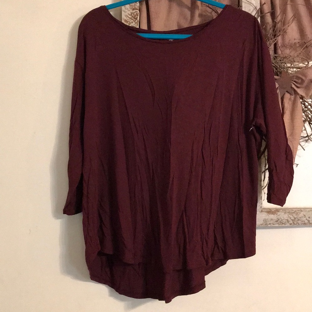 Ana burgundy shirt